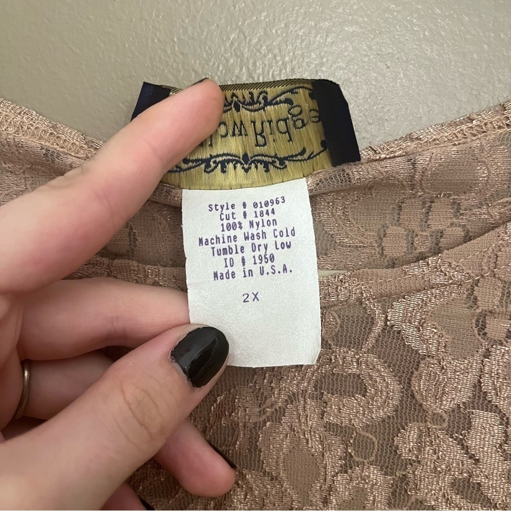Vintage Willow Ridge Champagne Lace Top - Picture 4 of 5
